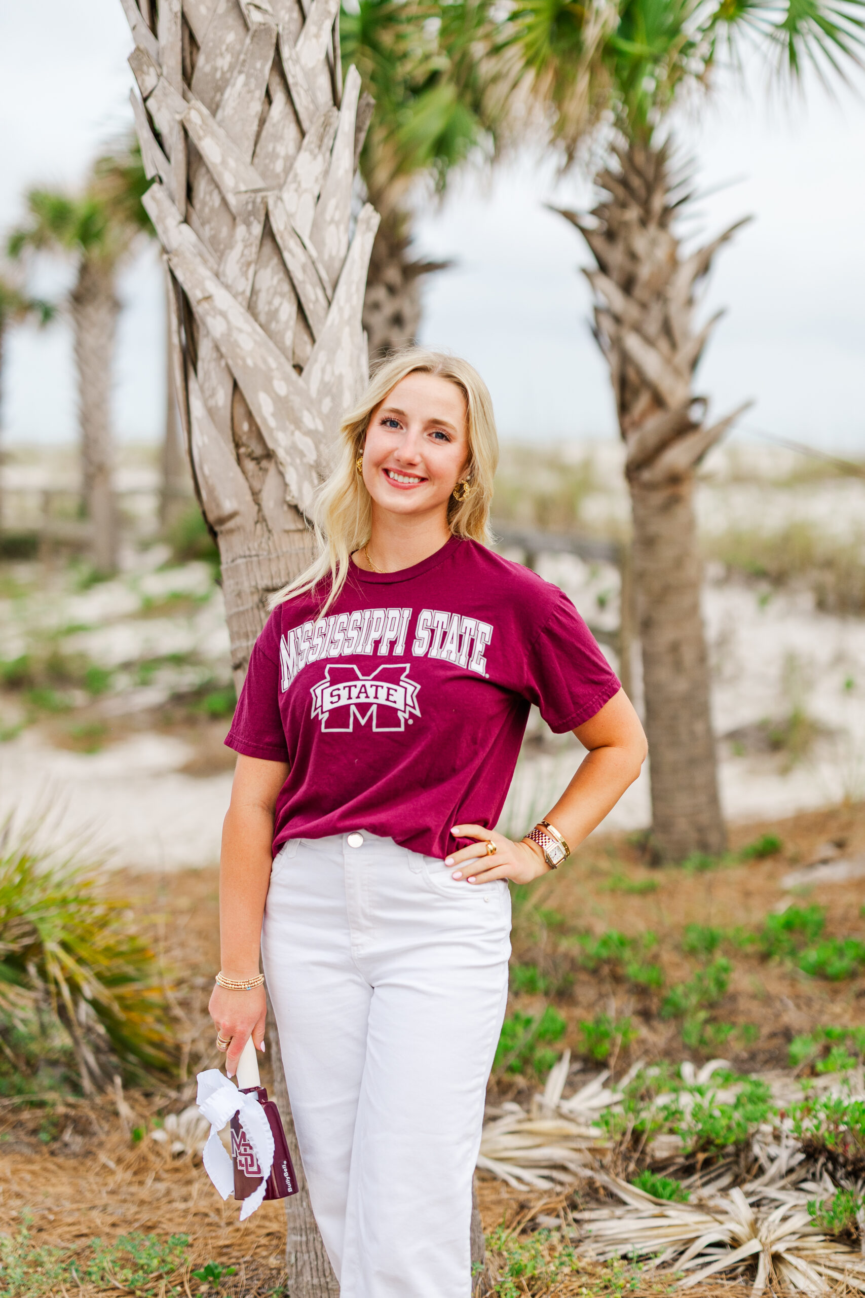 senior session on pensacola beach