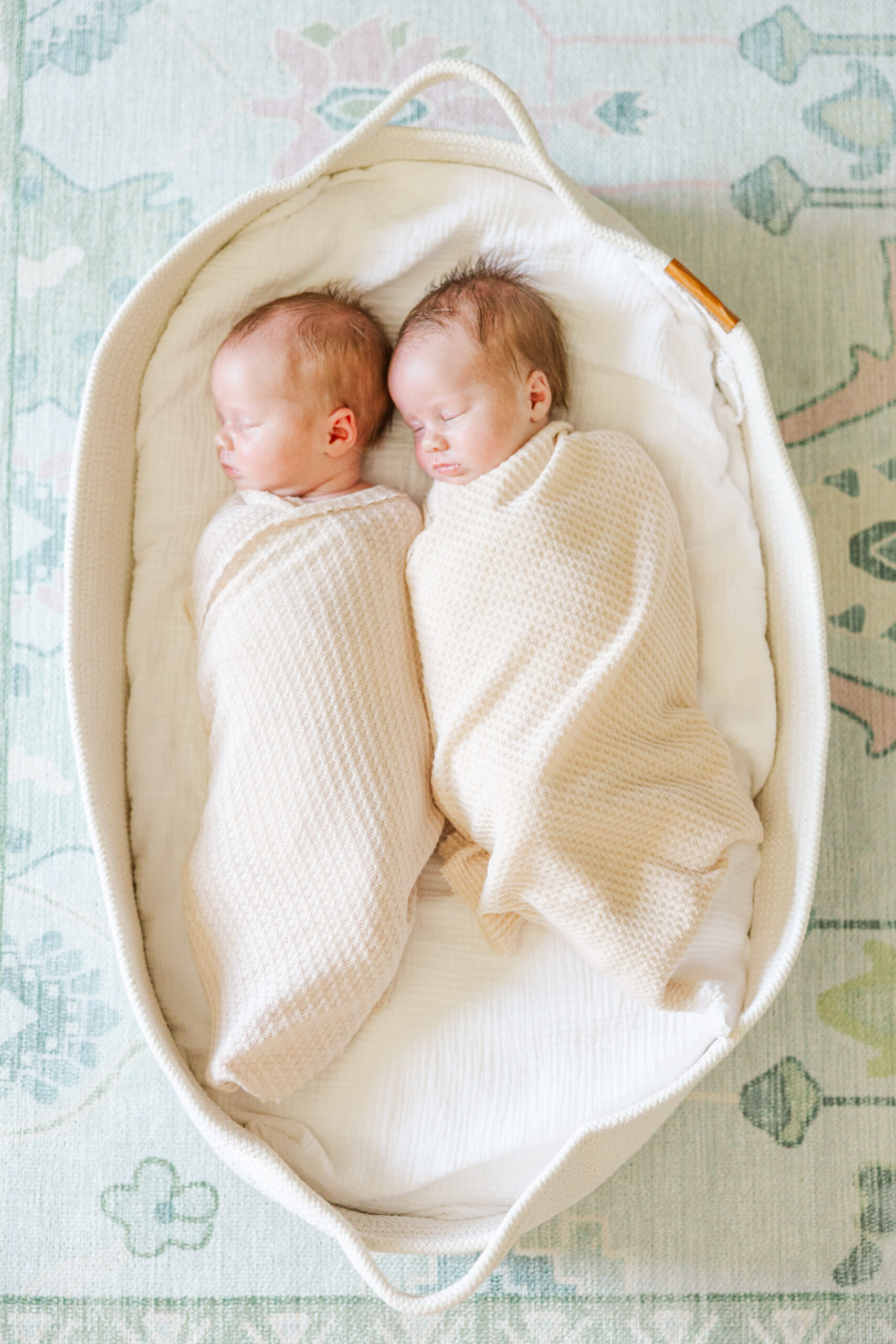 lifestyle newborn session with twins in pensacola