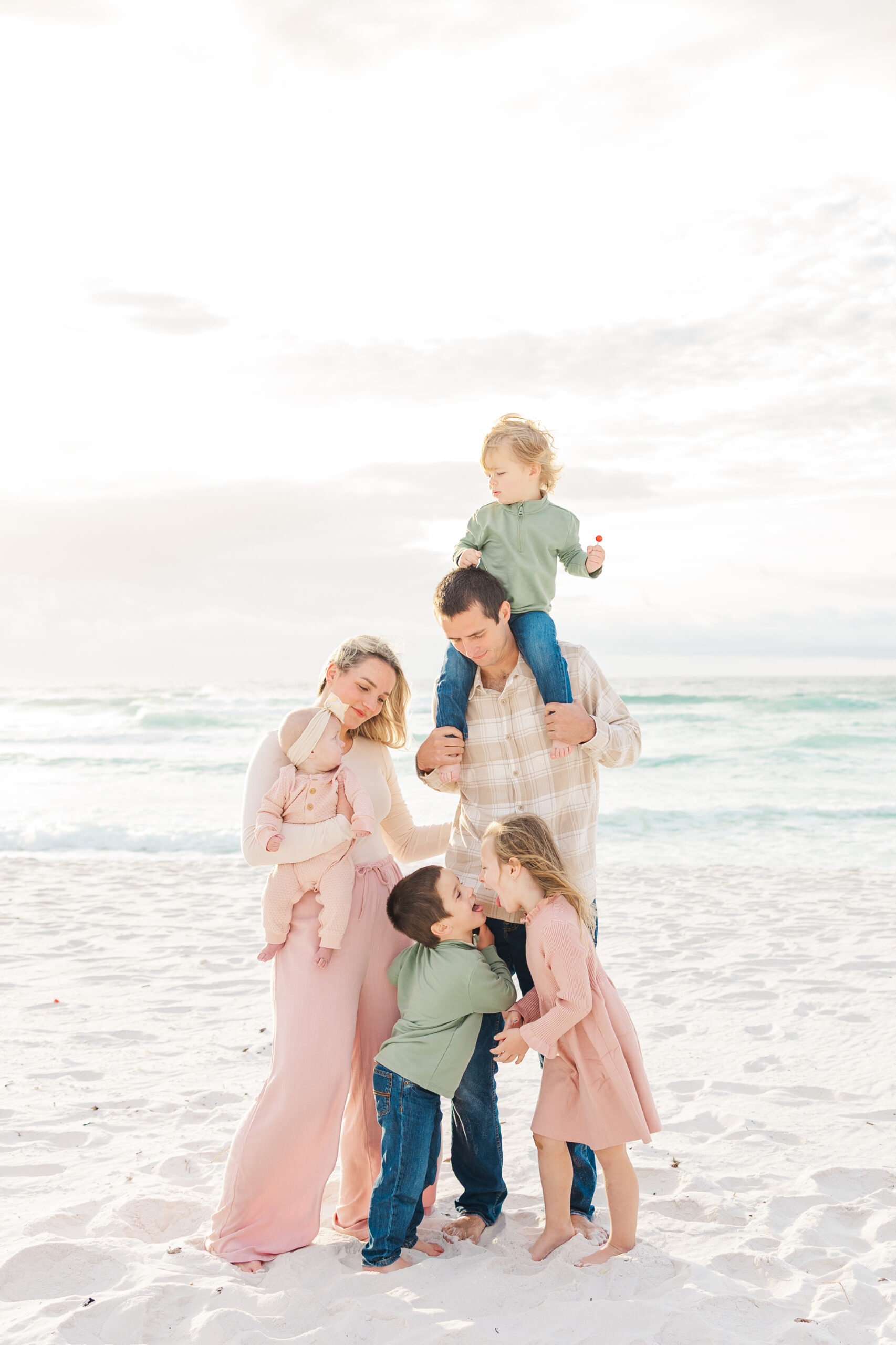 family photo on pensacola beach